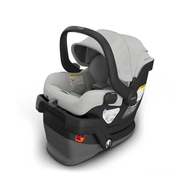 UPPAbaby Mesa V3 infant car seat with base on a plain white background