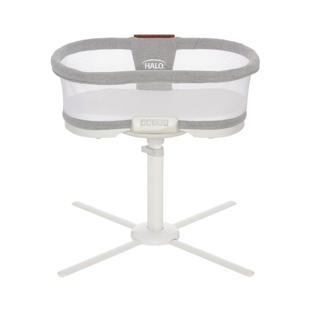 HALO BassiNest Luxe Swivel Sleeper — The one design here that does not stand on the floor beside the bed.